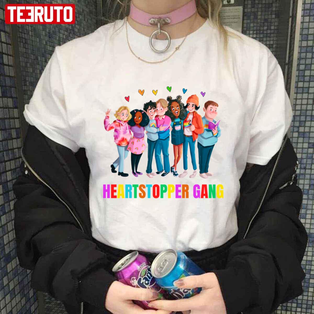 Cartoon Art Of Heartstopper Gang Funny Unisex Hoodie Cartoon Art Of Heartstopper Gang Funny Unisex Hoodie