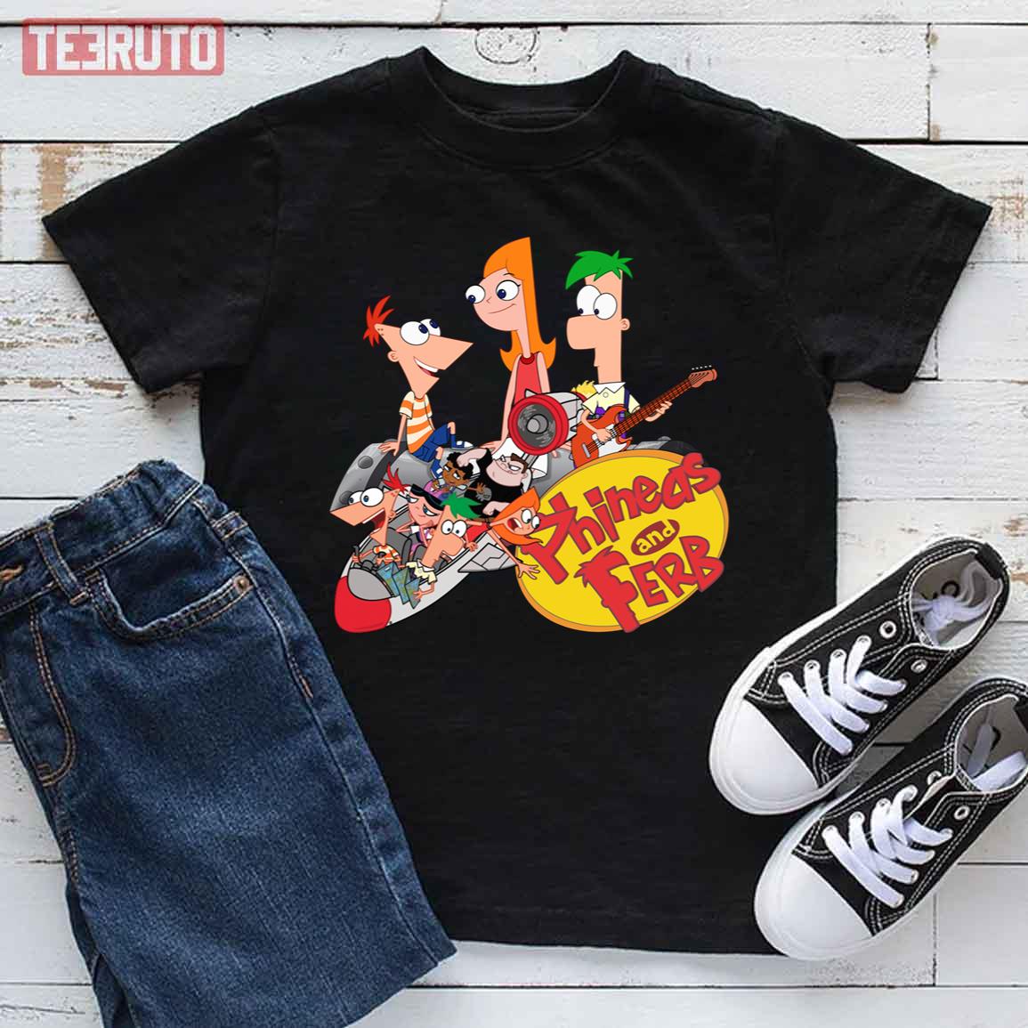 Cartoon Kids Phineas And Ferb Unisex T-Shirt