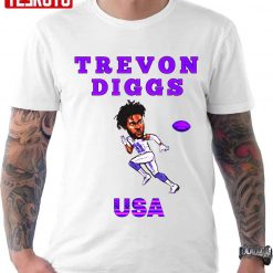 Cartoon Portrait Football Trevon Diggs Usa Unisex T-Shirt