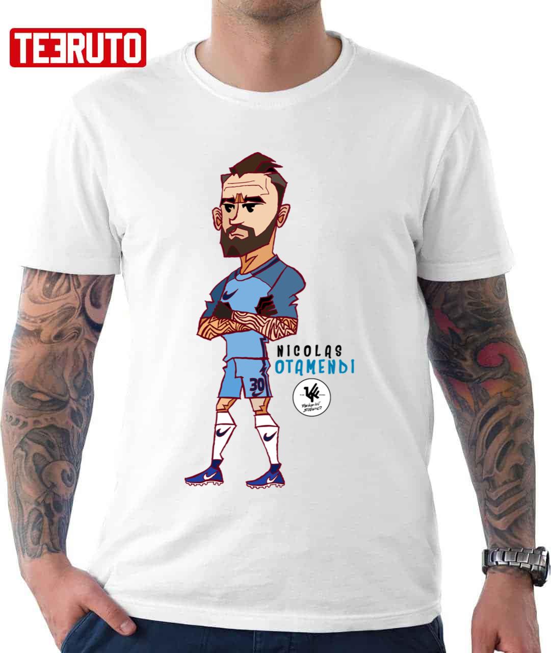 Chibi Nicolás Otamendi Manchester City Footballer Unisex T-Shirt