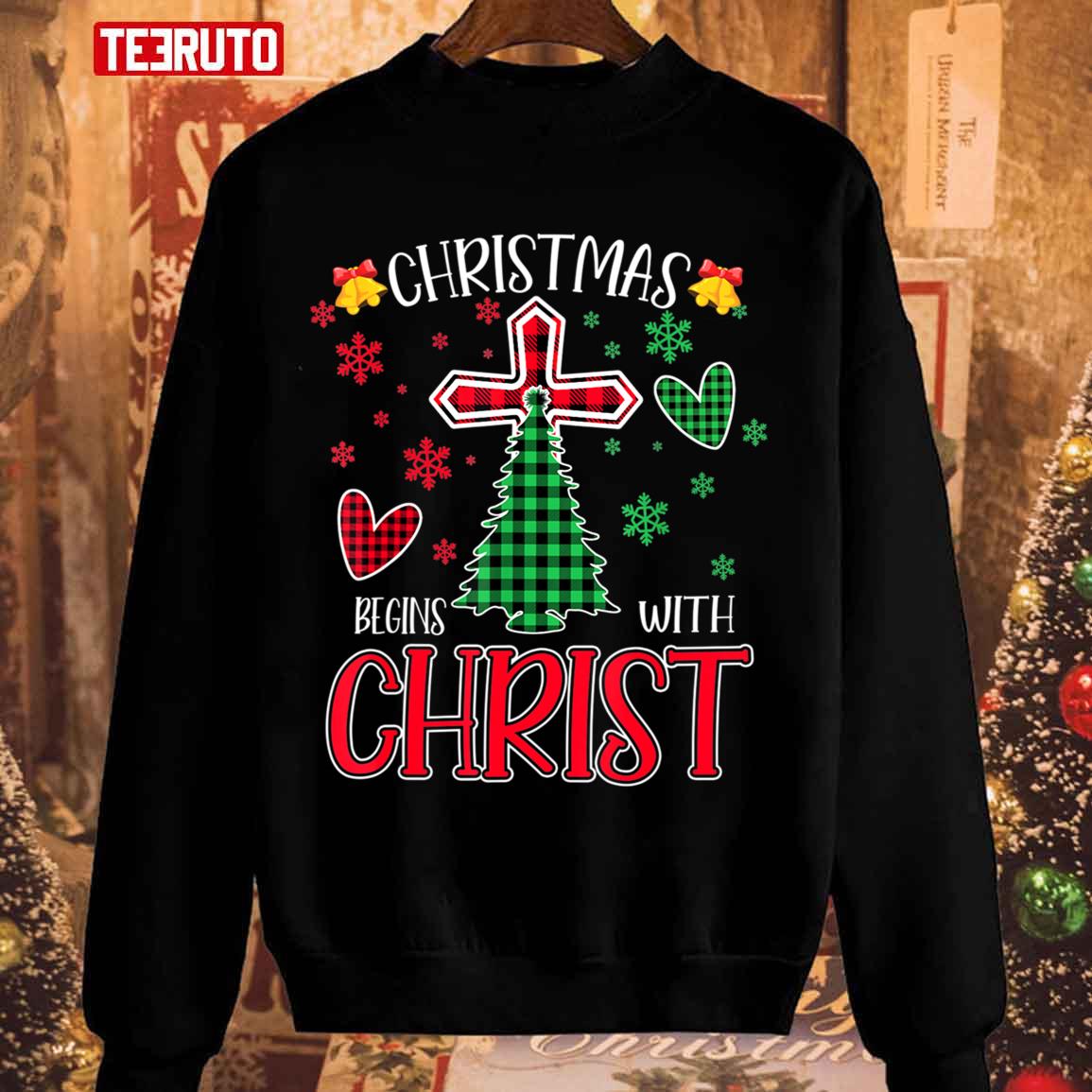 Christmas Begins With Christ Unisex Sweatshirt