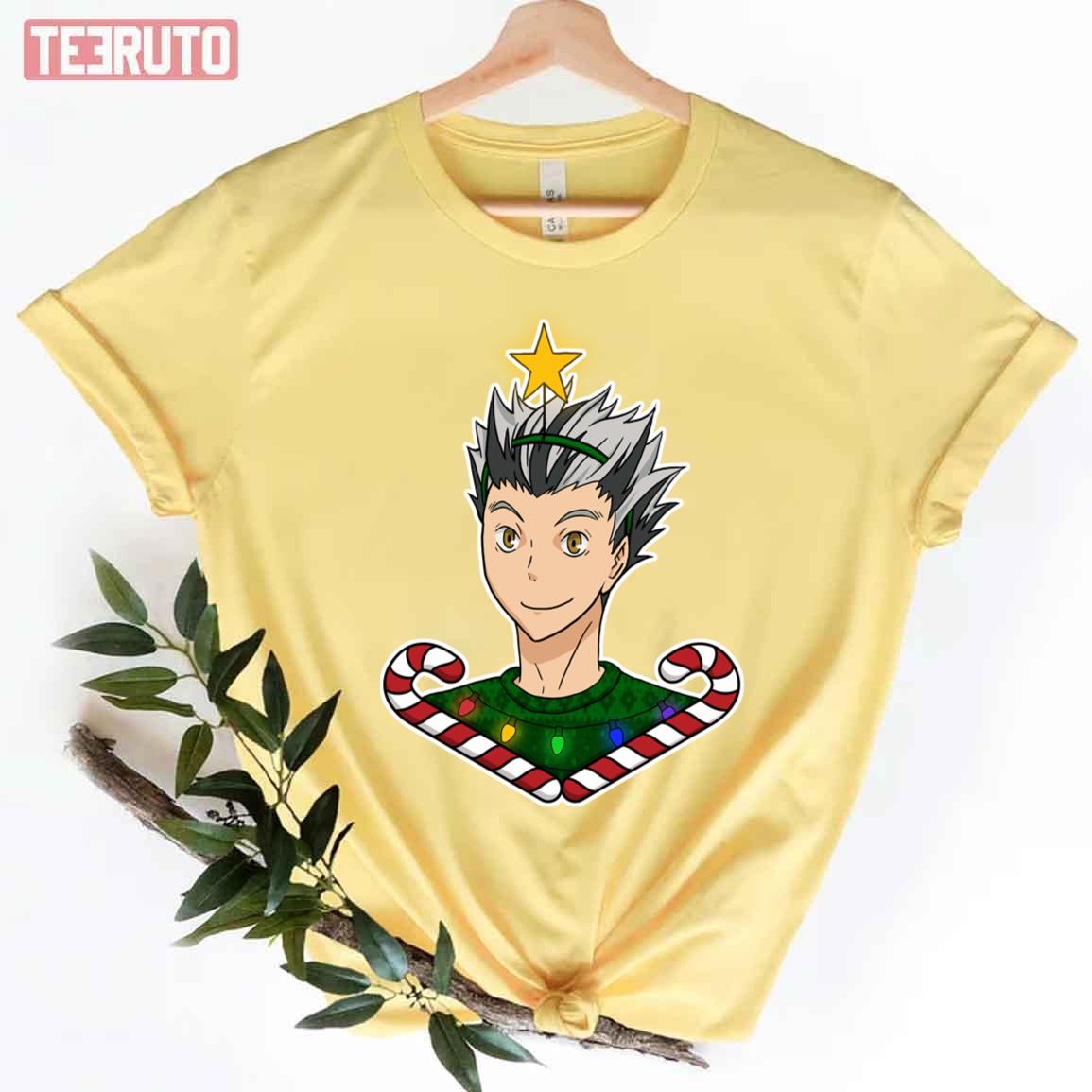 Christmas Bokuto Candy Cane Haikyuu Unisex T-Shirt