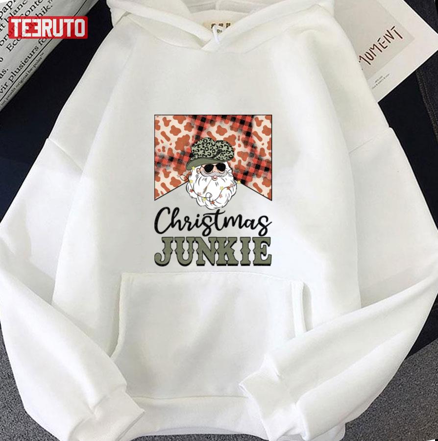 Christmas Junkie Vintage Santa Unisex Sweatshirt Teeruto