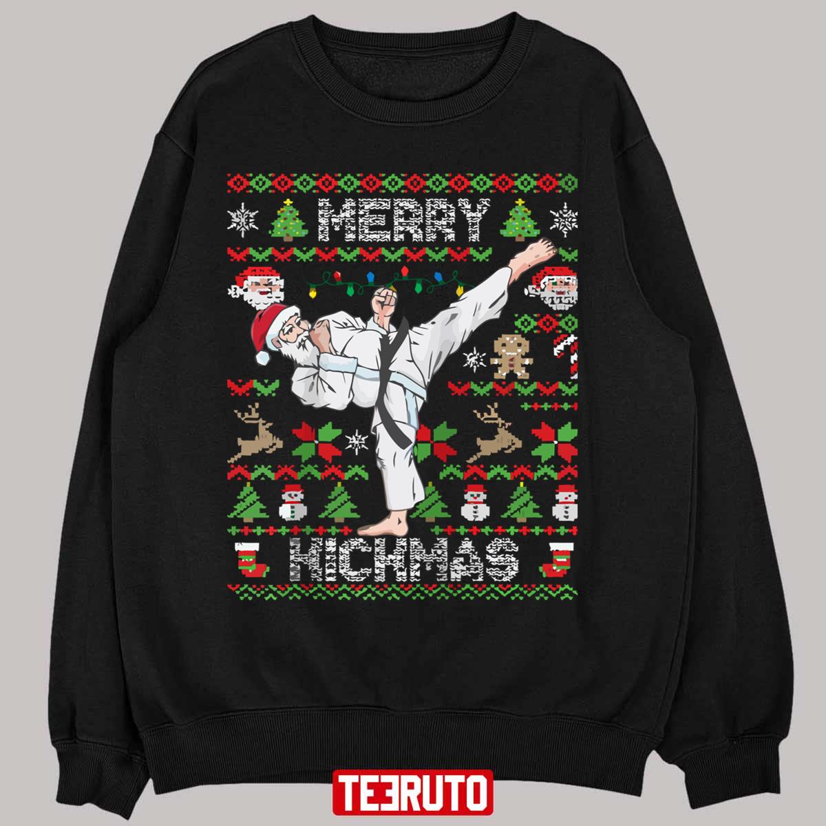 Christmas Pattern Merry Kickmas Unisex Sweatshirt