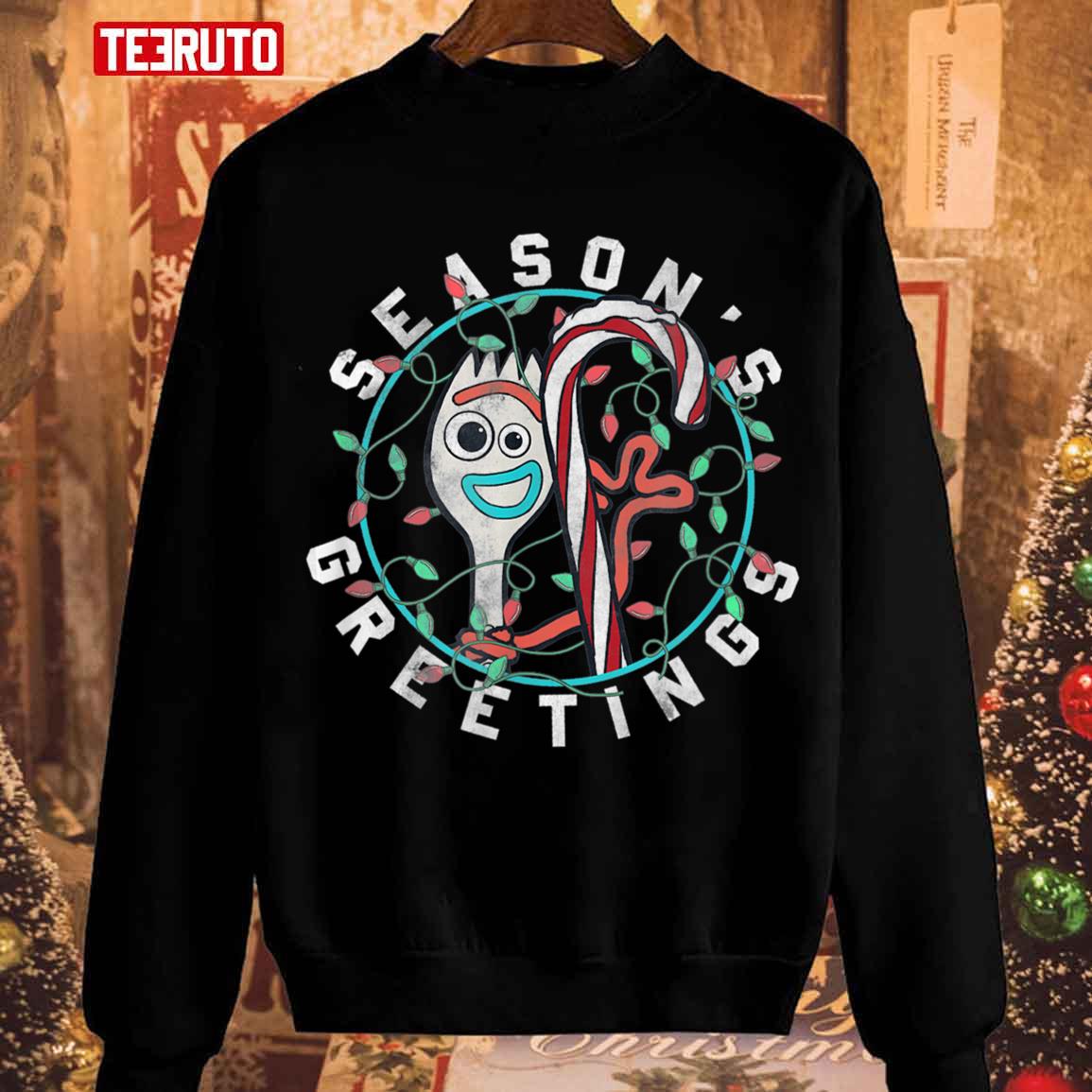 Christmas Toy Story Season’s Greetings Candy Cane Unisex Sweatshirt