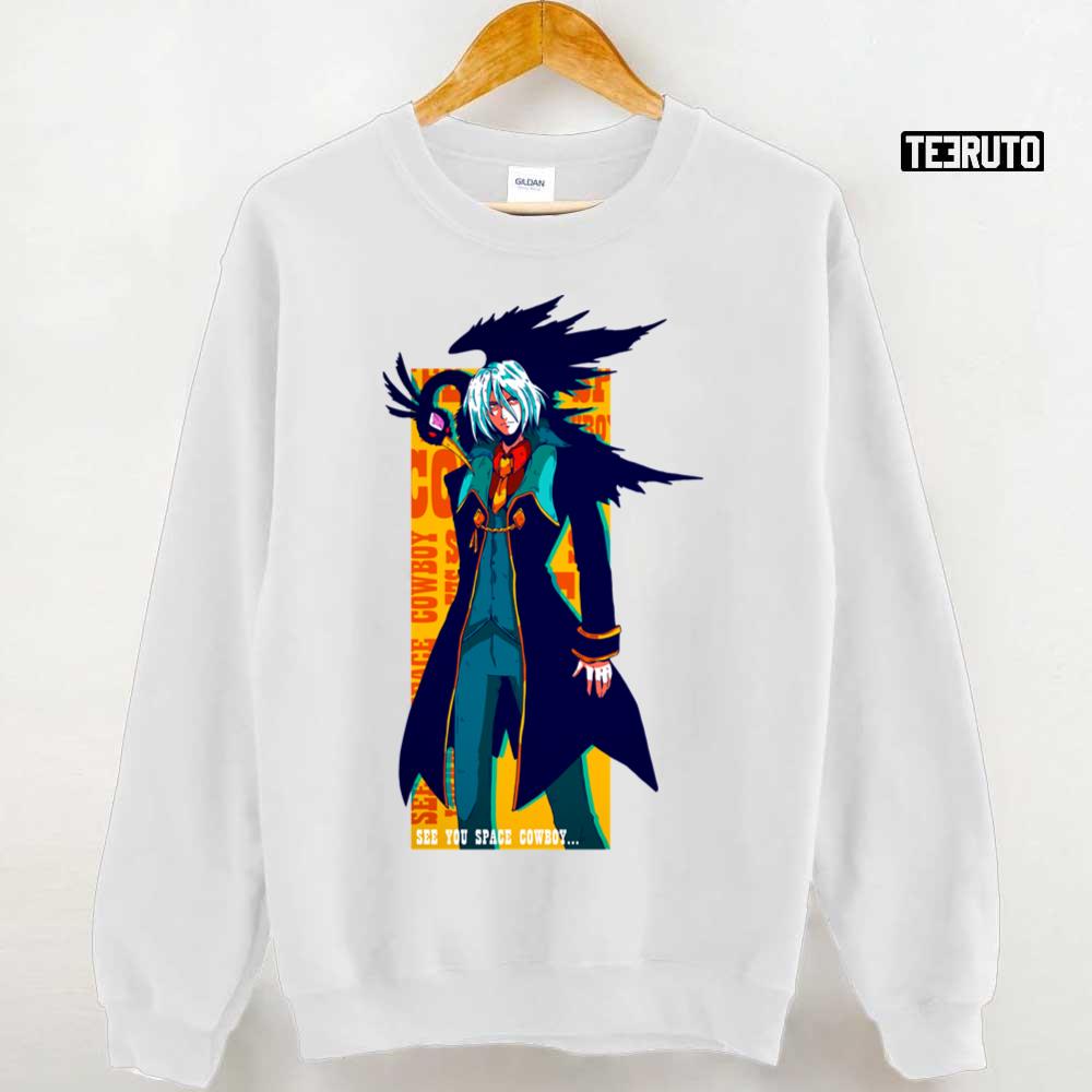 Sweat-shirt Unisex Cowboy Bebop Avec Les Personnages De L'équipage - Taille S, Noir, Impression Numérique
