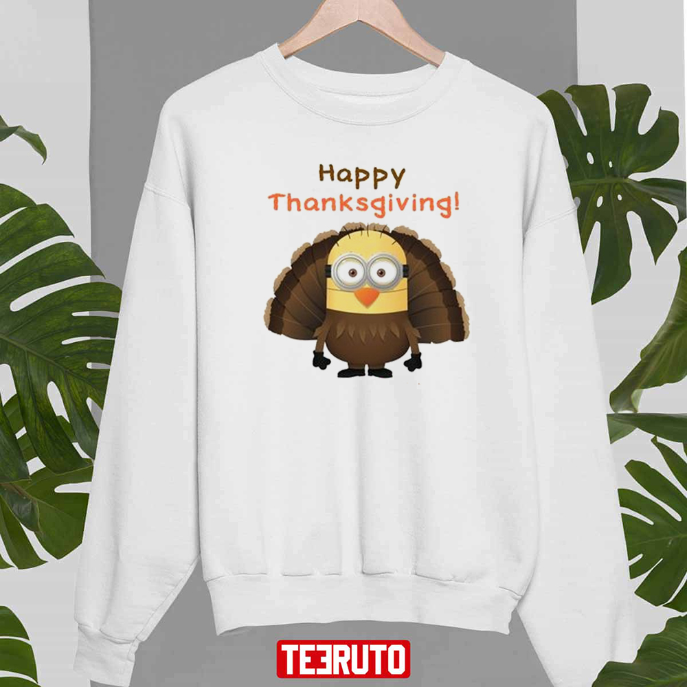 Cute Bob In Minions Happy Thanksgiving Unisex Sweatshirt