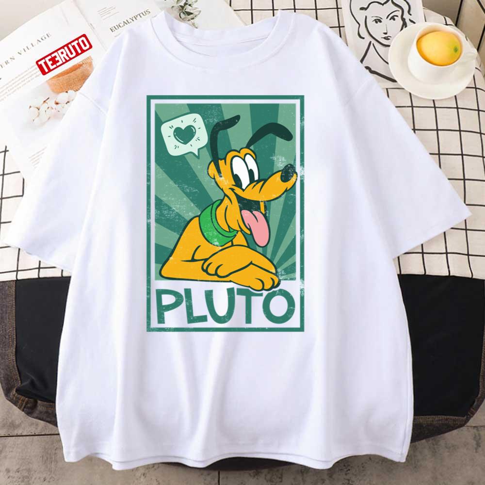Cute Dog Pluto With Heart Unisex TShirt Teeruto