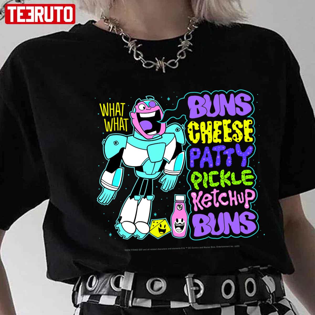 Cyborg Burger List Dc Comics Teen Titans Go Unisex T-Shirt