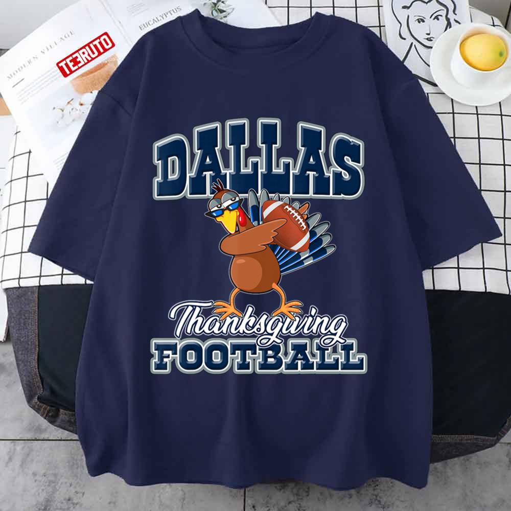 Dallas Thanksgiving Day Funny Turkey Playing Texas Unisex T-shirt