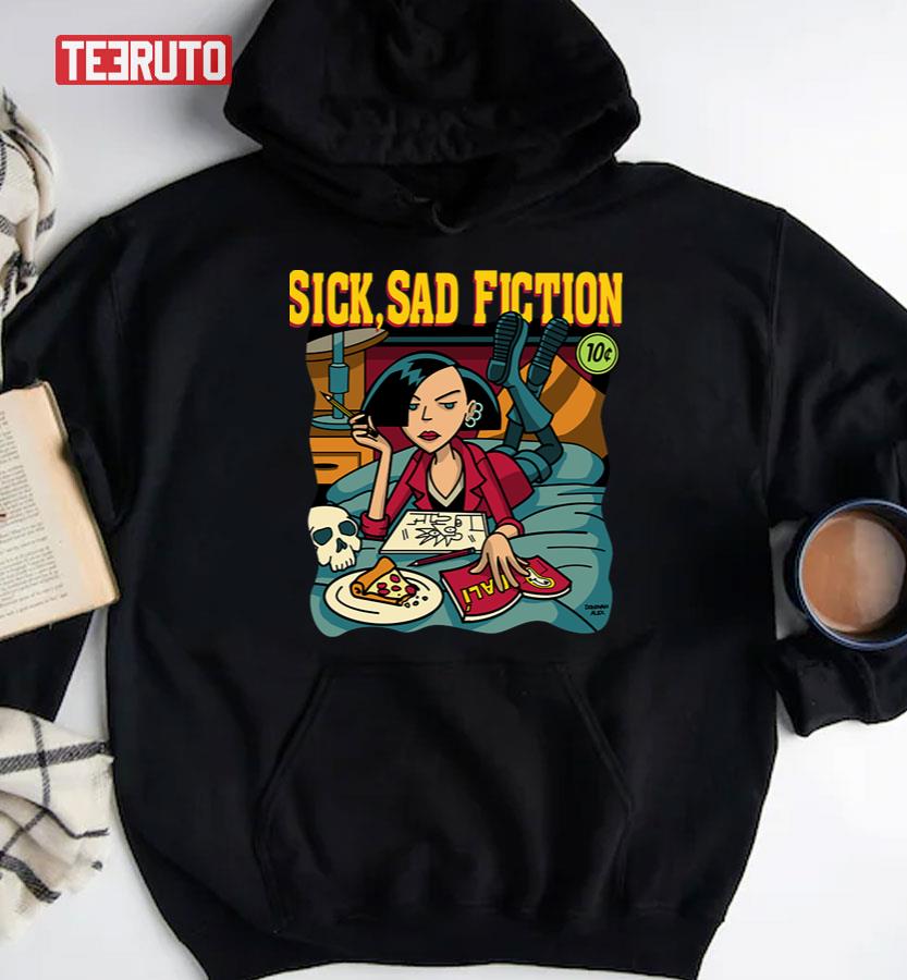 Sick Sad World T-Shirt Donna Nero - Maglietta In Cotone 100%