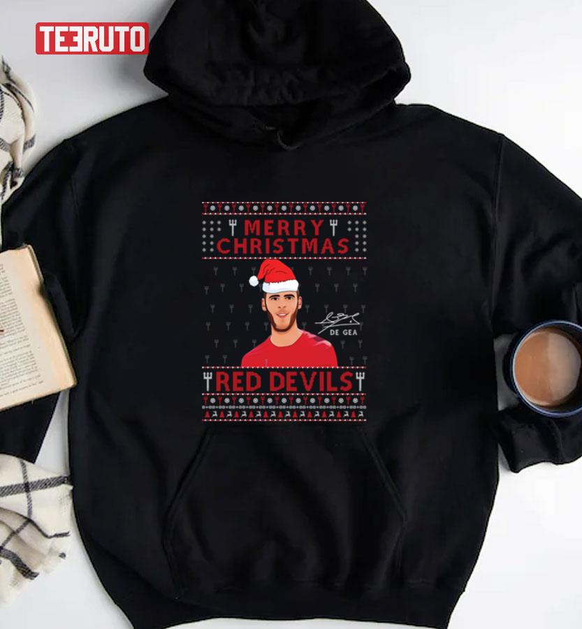 David De Gea Manchester United Merry Christmas Red Devils Unisex Sweatshirt