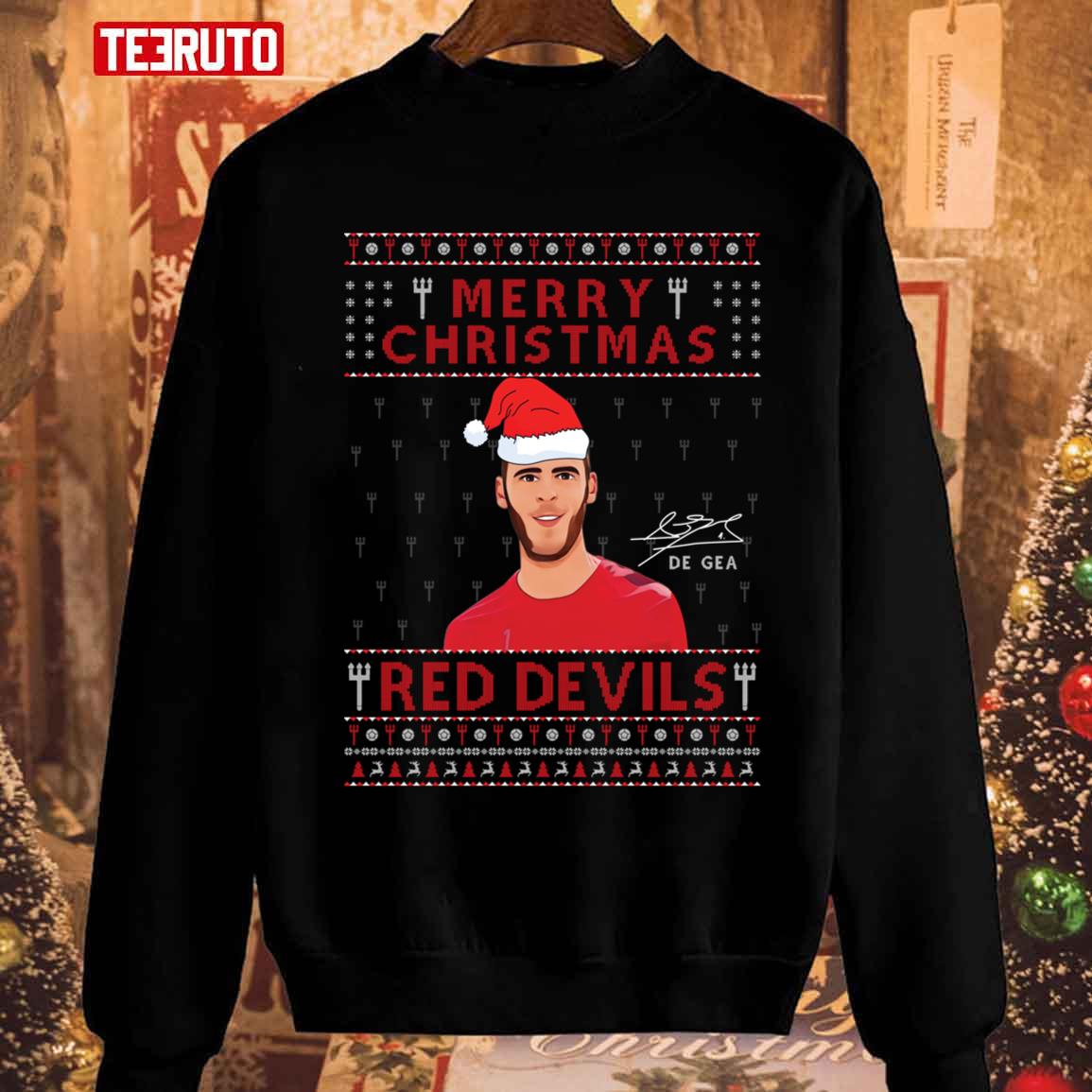 David De Gea Manchester United Merry Christmas Red Devils Unisex Sweatshirt