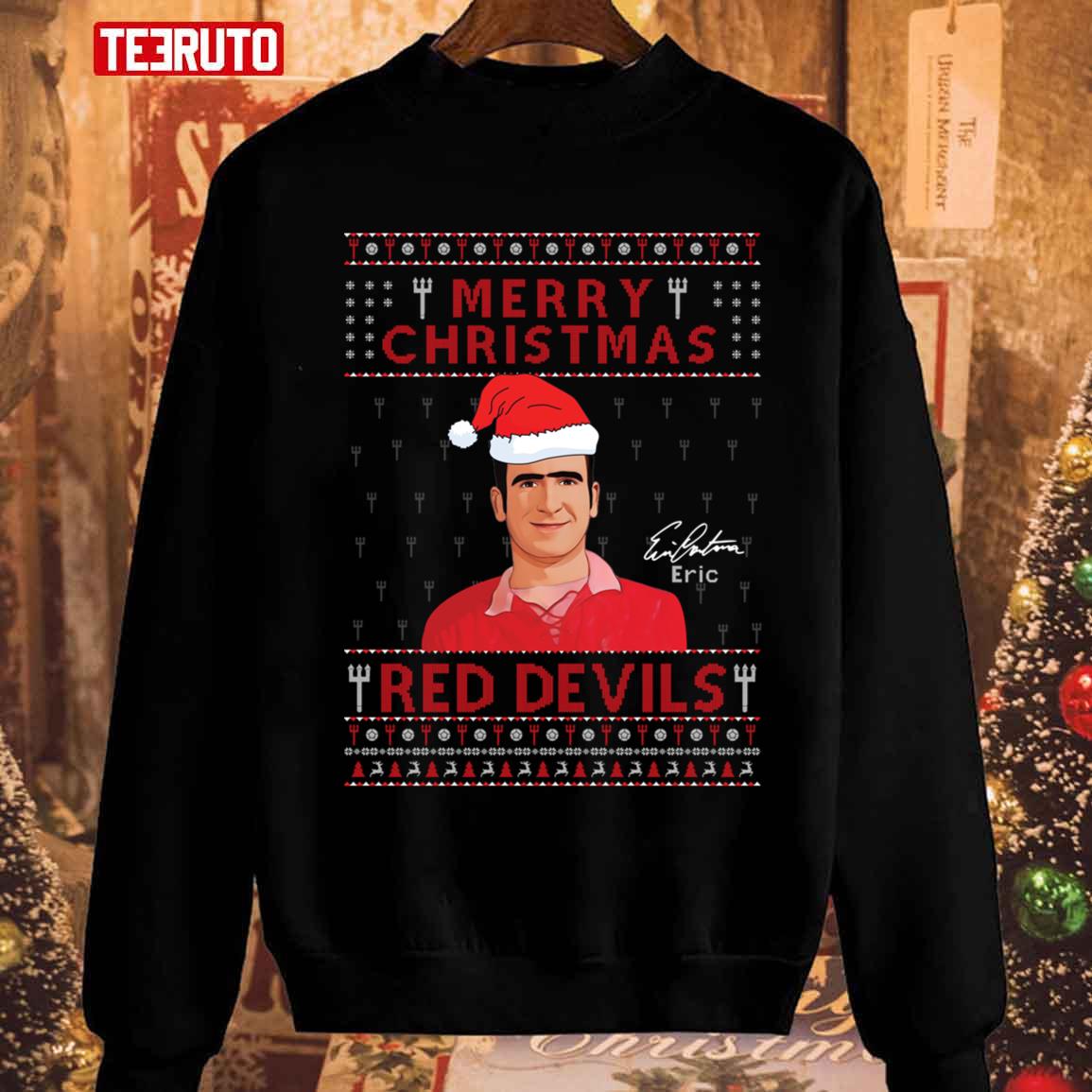 Eric Cantona King Eric Manchester United Merry Christmas Red Devils Unisex Sweatshirt