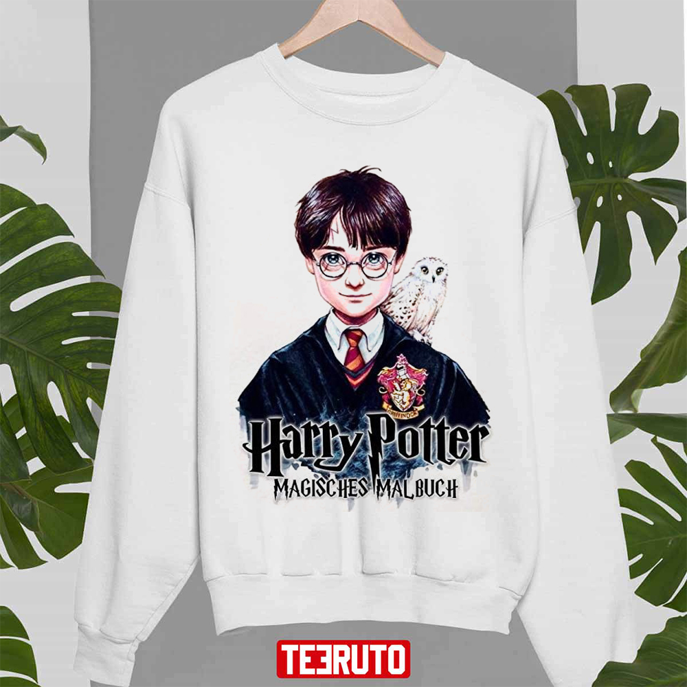 Fanart Harry Potter And His Owl Hedwig In Hogwarts Unisex Sweatshirt ...