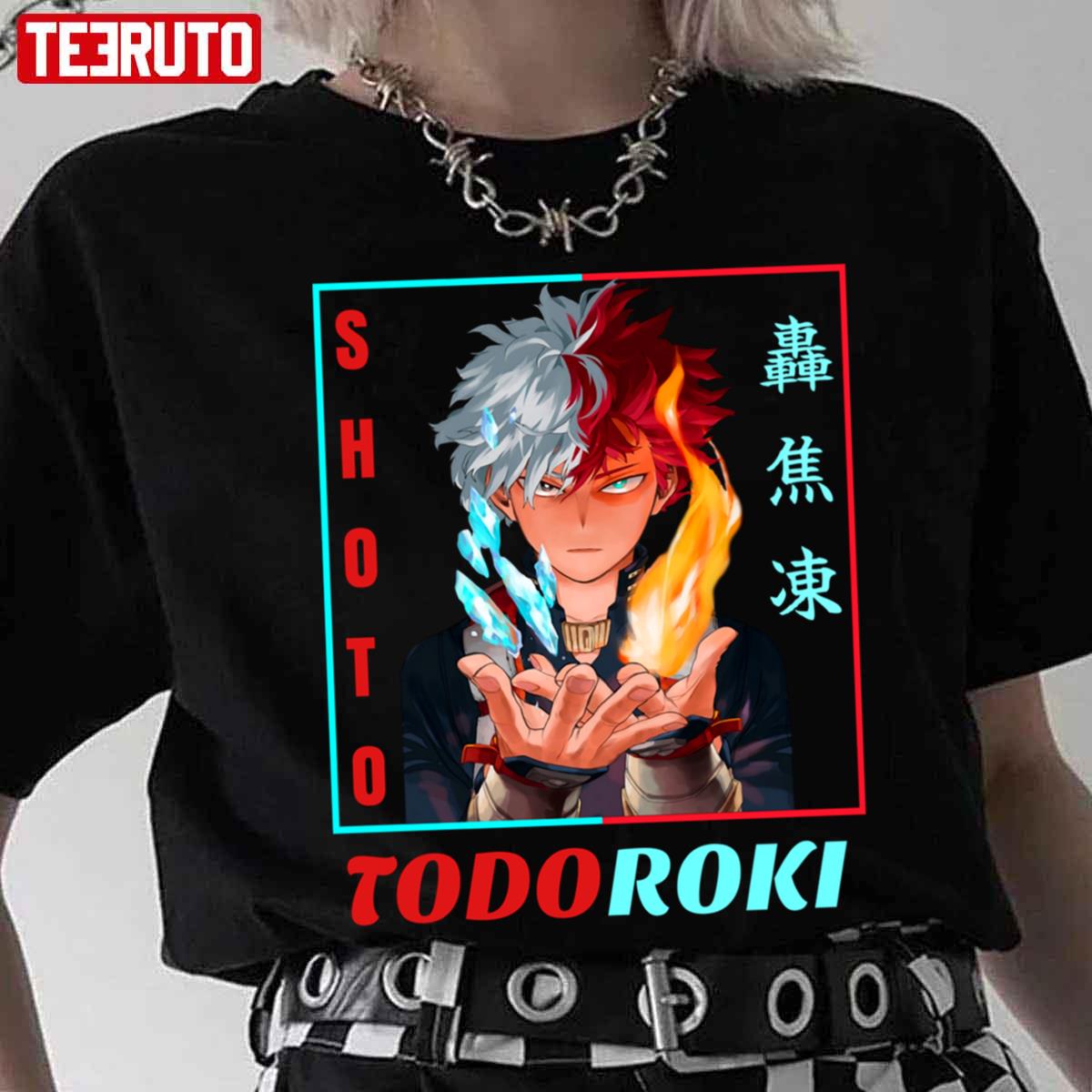 Anime Fire and Ice Todoroki Shoto Bomber Jacket