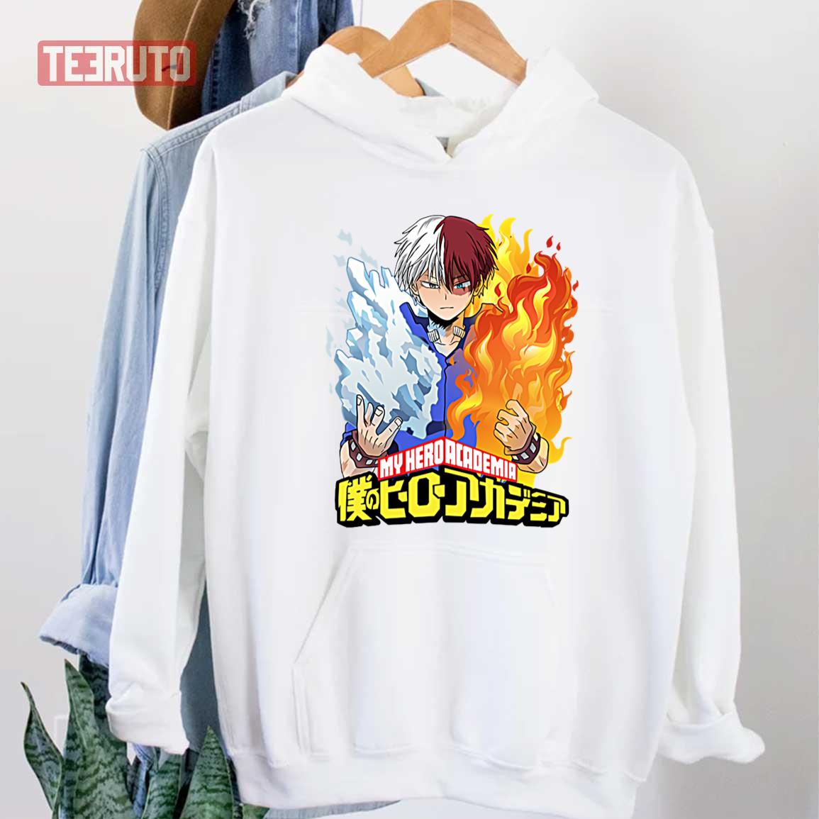 Fire Shoto Todoroki My Hero Academia Unisex Hoodie Teeruto