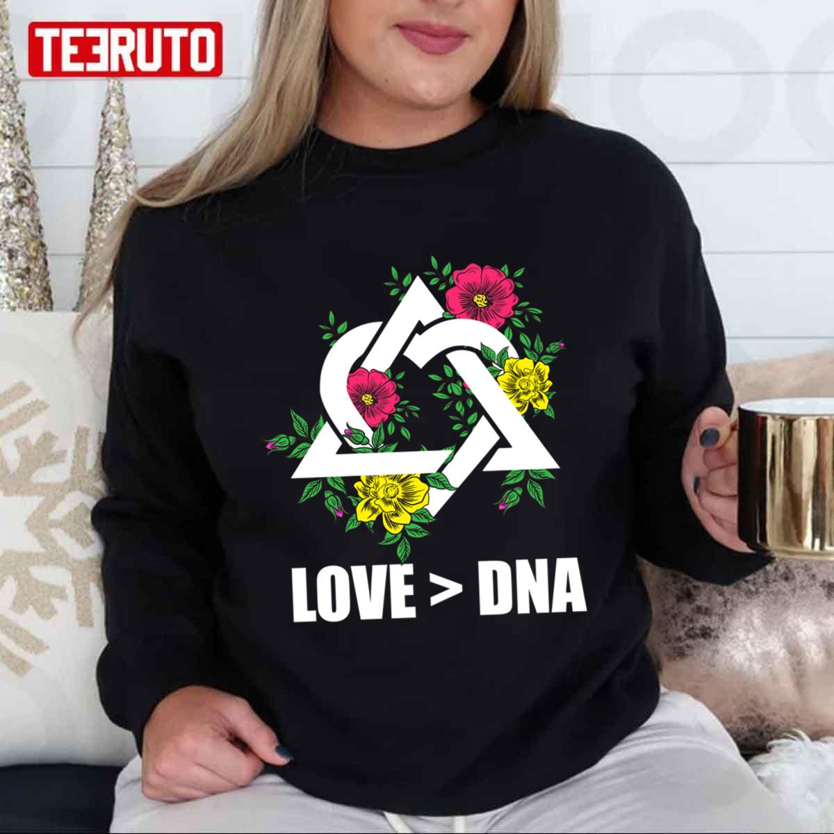 Floral Adoption Announcement Day Family Gifts Dna Symbol Unisex T-Shirt