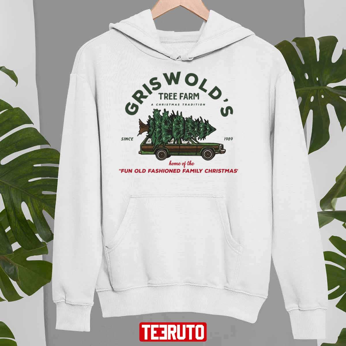 griswold christmas tree farm sweatshirt