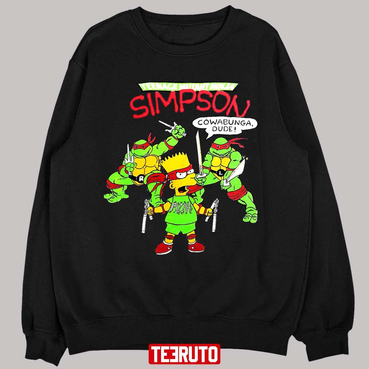 Vintage 90's Bart Simpson TMNT Teenage Mutant Ninja Turtles T-Shirt -  Custom T-Shirts Design