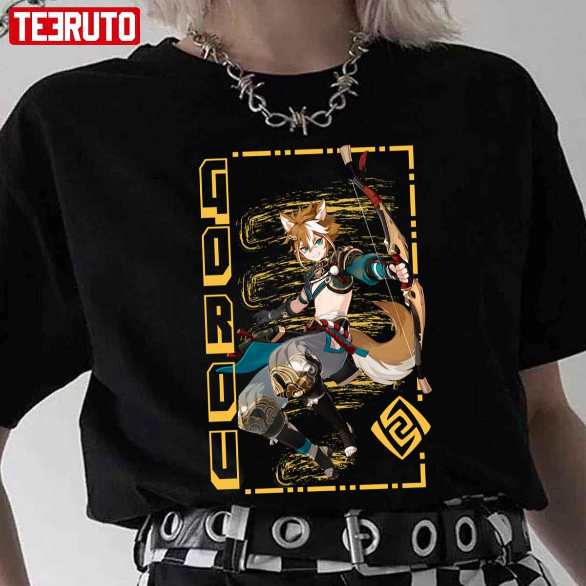 Genshin Impact Gorou Anime Character Unisex T-Shirt - Teeruto