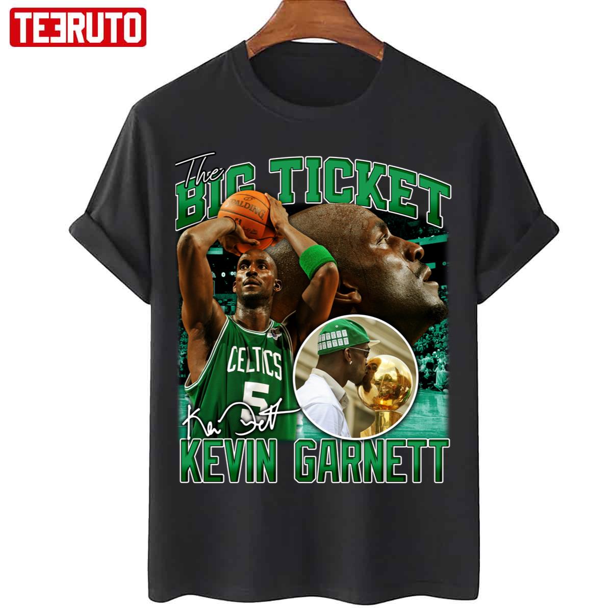 Green Design Kevin Garnett Basketball Legend Signature Boston Celtics  Unisex T-Shirt - Teeruto