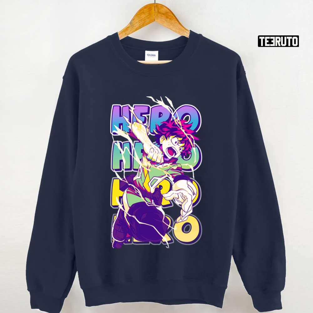 Hero Izuku Pastel Color My Hero Academia Anime Unisex T-shirt - Teeruto