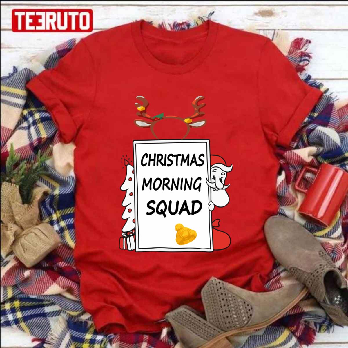 Hide And Seak Santa Christmas Morning Squad Family Xmas Holidays Unisex Sweatshirt