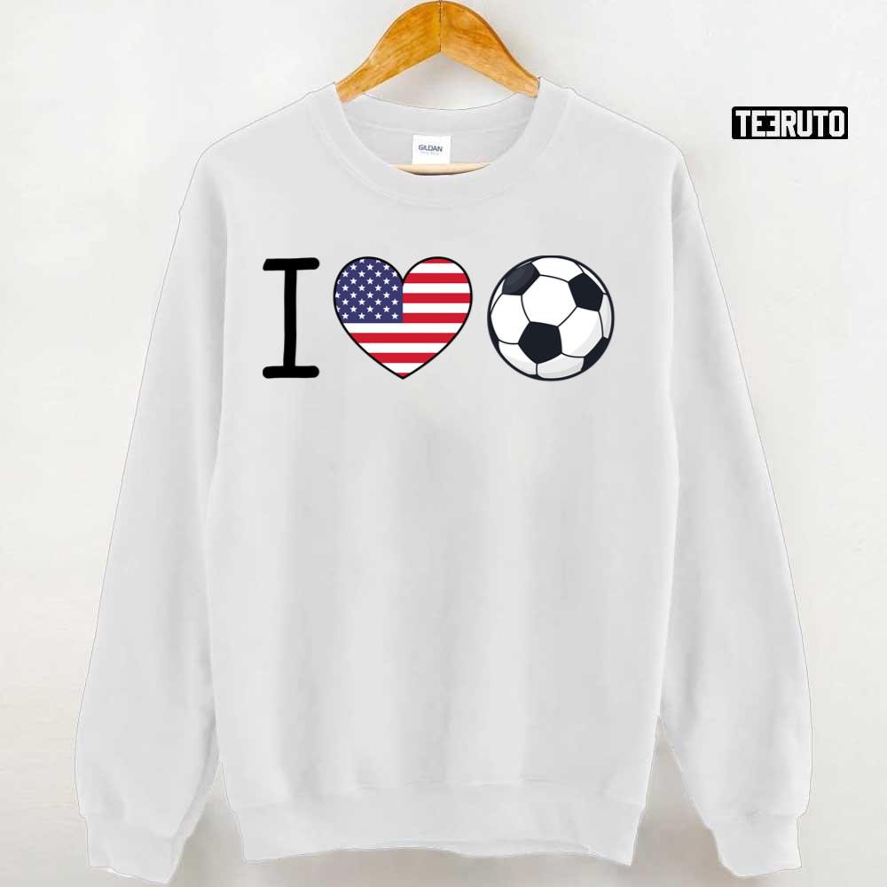I Love Usa Soccer Funny World Cup Costume 2022 Unisex T-Shirt
