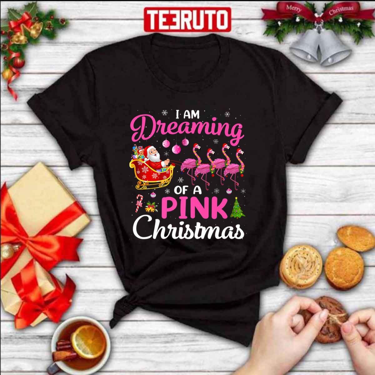 I'm Dreaming Of A Pink Christmas Flamingo Christmas Best Gift Unisex Sweatshirt