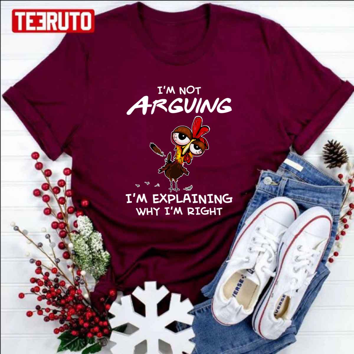 I’m Not Arguing I’m Explaining Why I’m Right Sleepy Chicken Unisex Sweatshirt