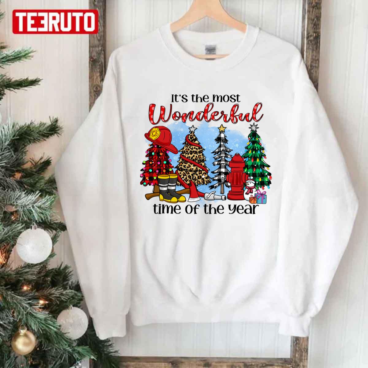 It’s The Most Wonderful Time Of The Year Firefighter Xmas Unisex Sweatshirt