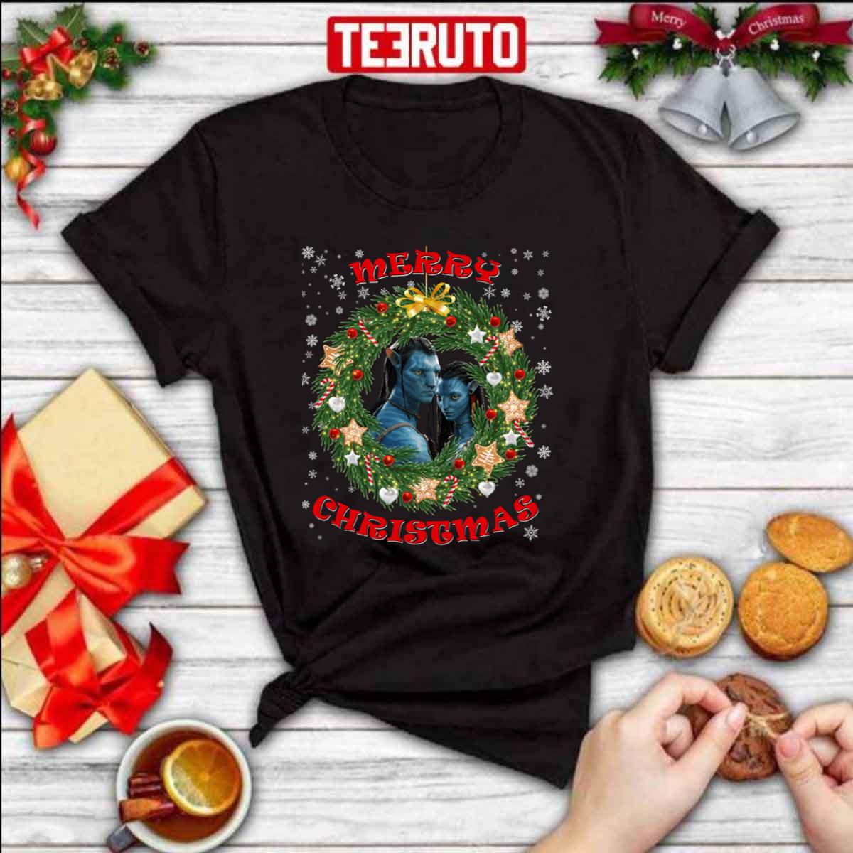 Jake And Neyturi Christmas Wreath Merry Xmas Avatar Unisex Sweatshirt Jake And Neyturi Christmas Wreath Merry Xmas Avatar Unisex Sweatshirt