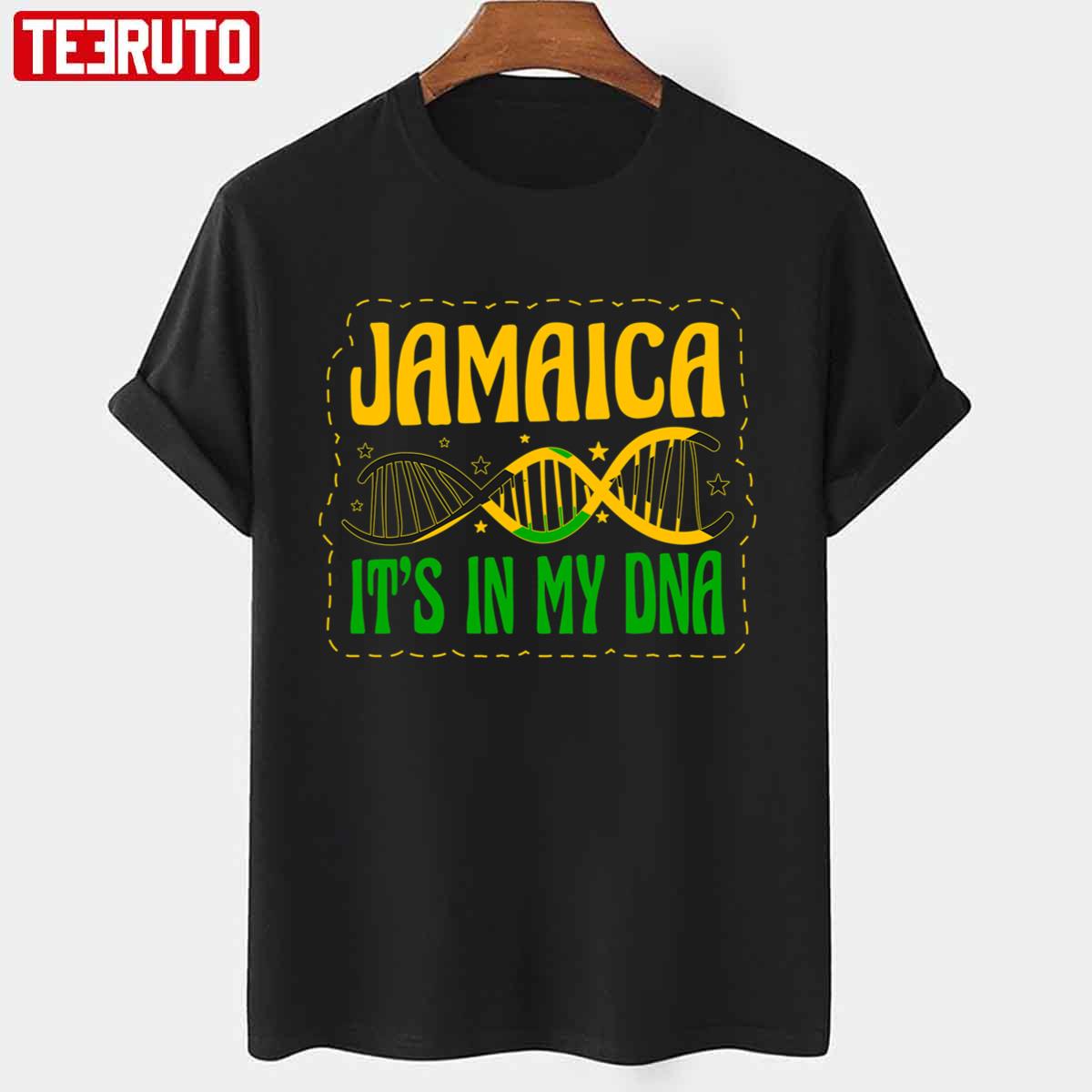 Jamaica It’s In My Dna For A National Flag Design Jamaica Unisex T-Shirt