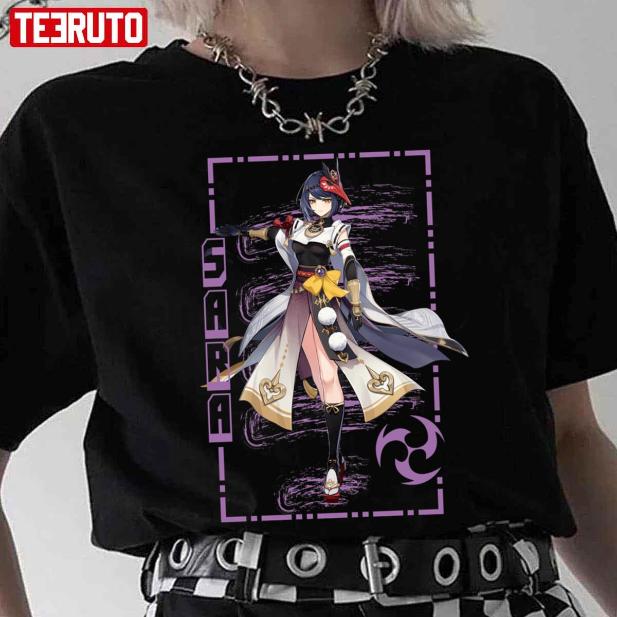 Kujou Sara Genshin Impact Anime Character Unisex T-Shirt - Teeruto