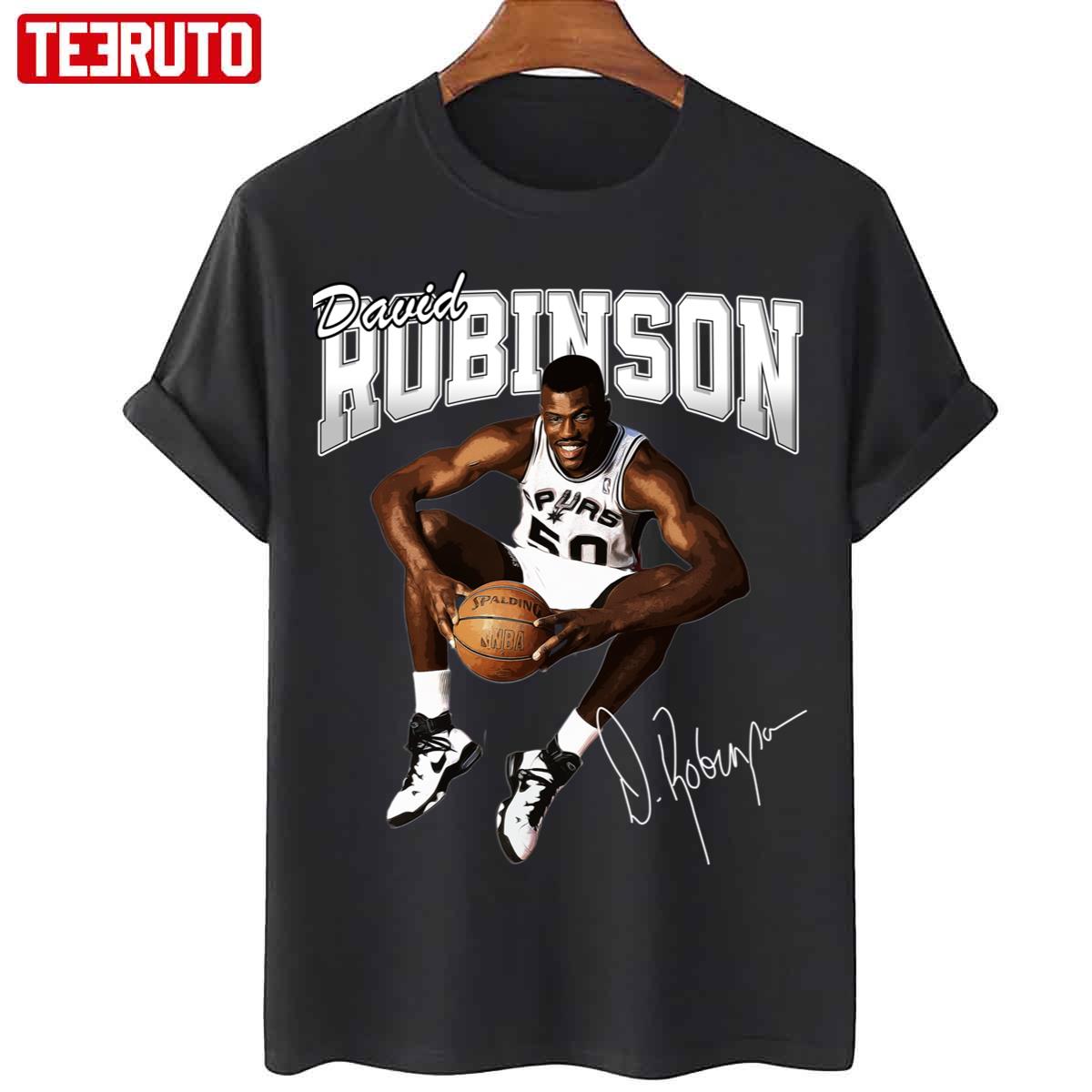 Legend Signature David Robinson Basketball White Design Unisex T-Shirt ...