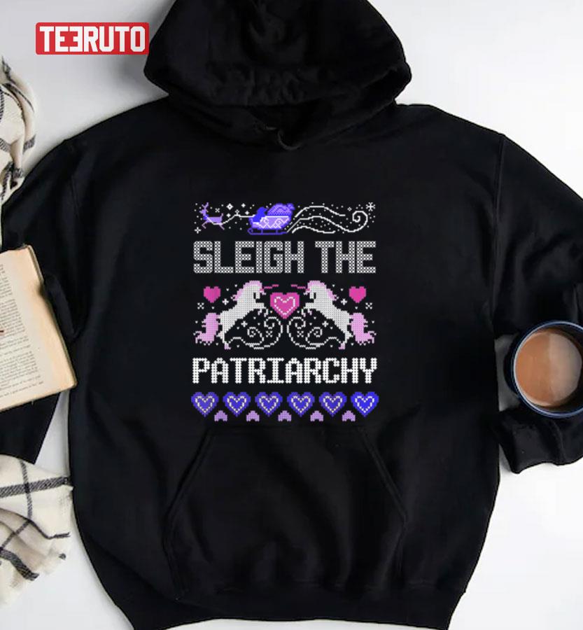 Love Sleigh The Patriarchy Ugly Christmas Jumper Unisex Sweatshirt