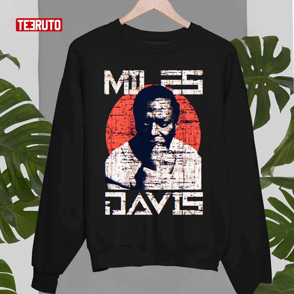 Miles Grunge White Miles Davis Unisex Sweatshirt