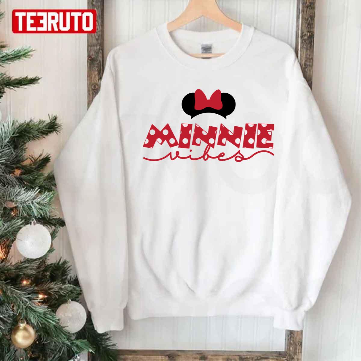 Minnie Vibes White Dots Design Disney Unisex Sweatshirt