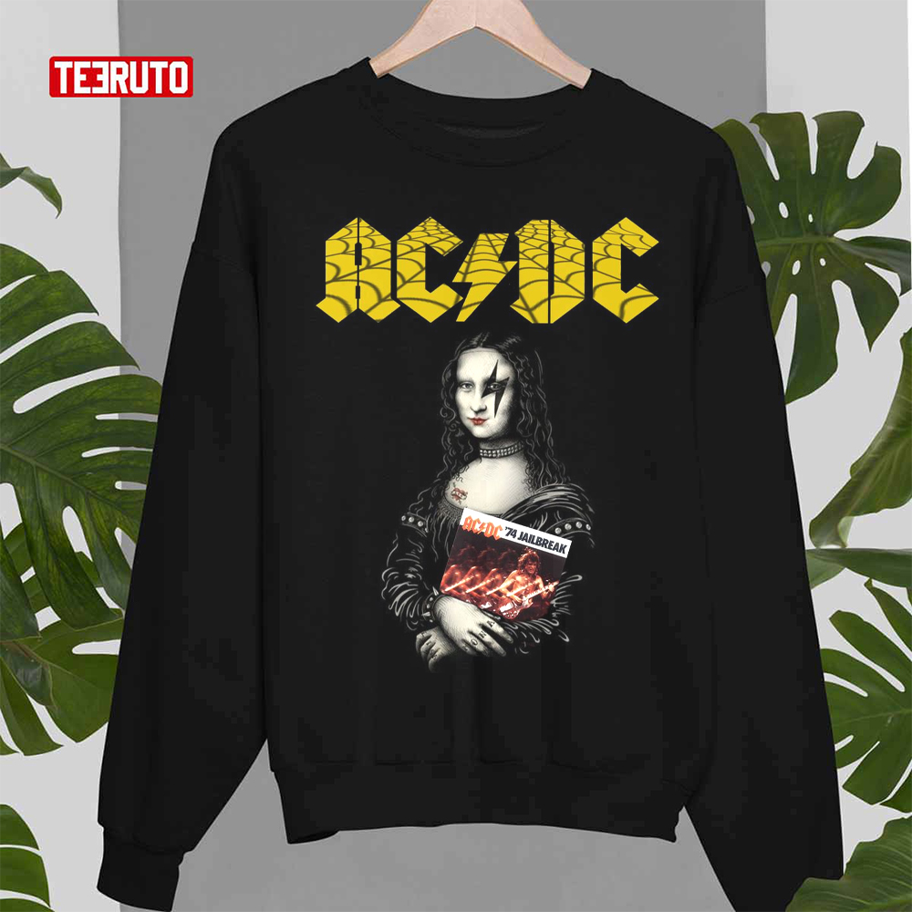 Monalisa Loves Rock The Acdc Band Design Unisex Sweatshirt