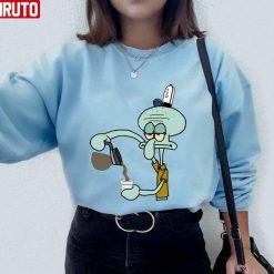 More Coffee Squidward From Spongebob Sticker Unisex Sweatshirt