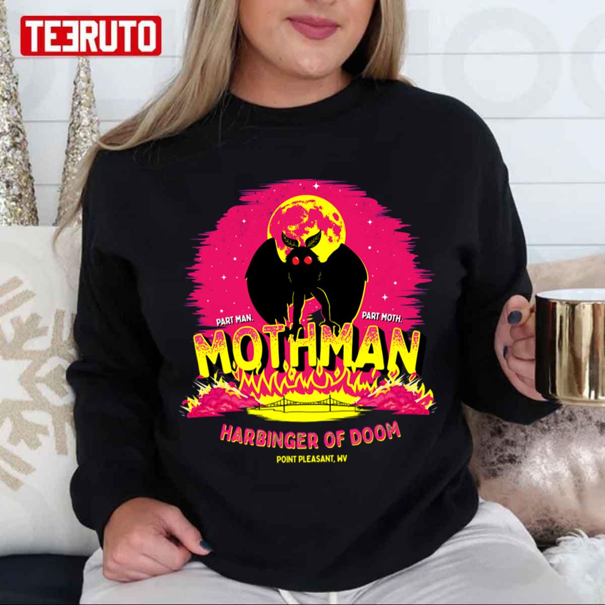 Mothman Art Mothman Harbinger Of Death Unisex Sweatshirt