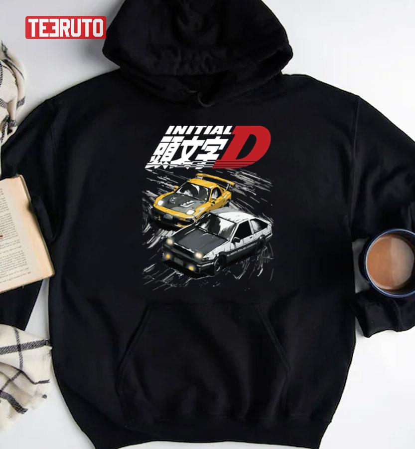 Logo Initial D Anime Manga Drift Race Jdm' Unisex Crewneck