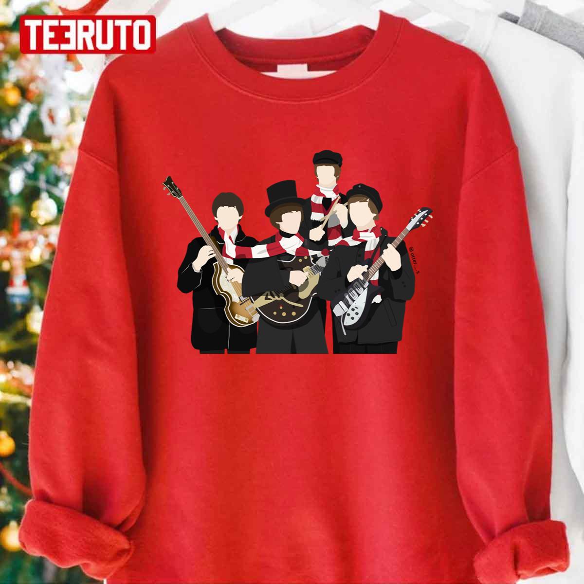 Music Classic Beatles Help Fanart Christmas Unisex Sweatshirt