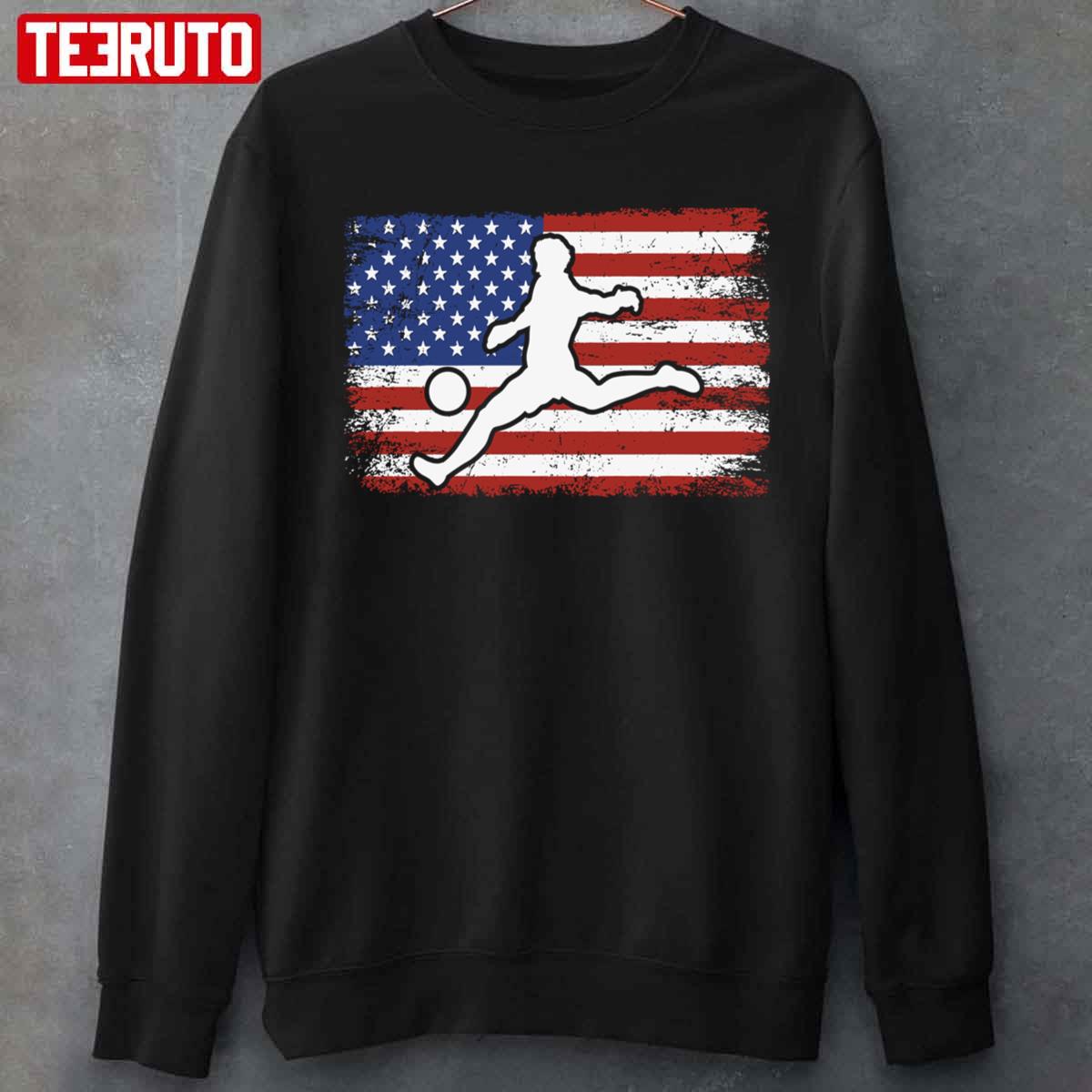 National America Flag Usa American Football Fan Soccer Team Vintage Unisex T-Shirt