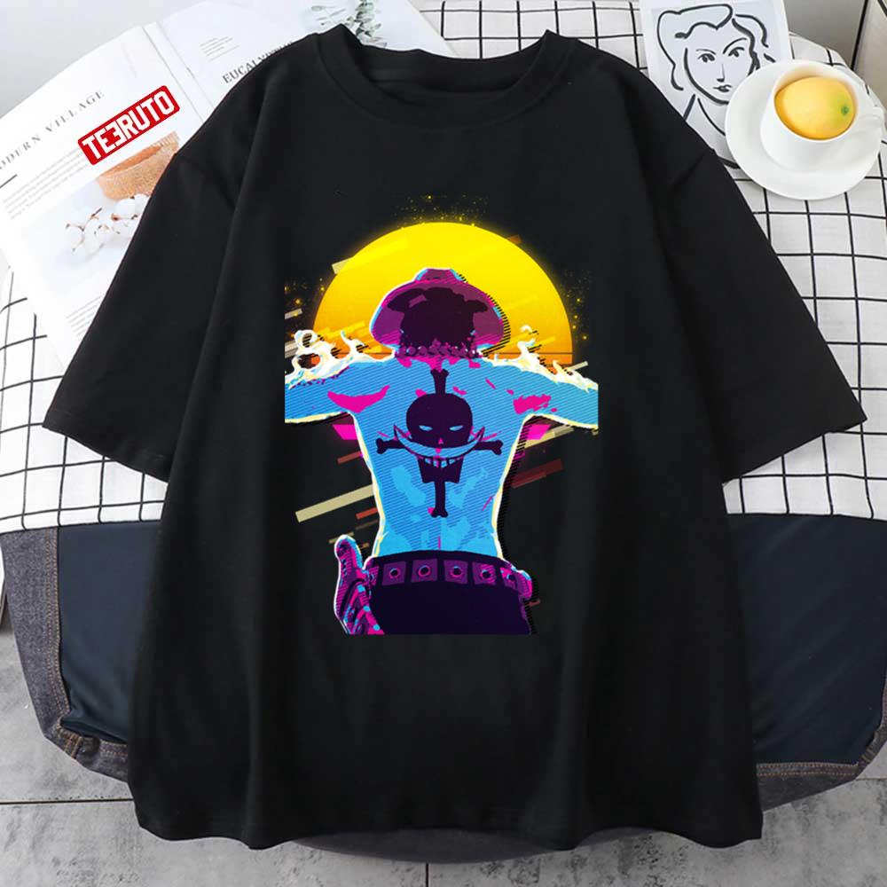 Neon Retro One Piece Portgas D Ace Unisex T-Shirt