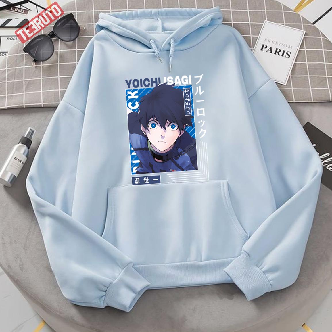 Netflix Anime Character Yoichi Isagi Blue Lock Unisex Hoodie