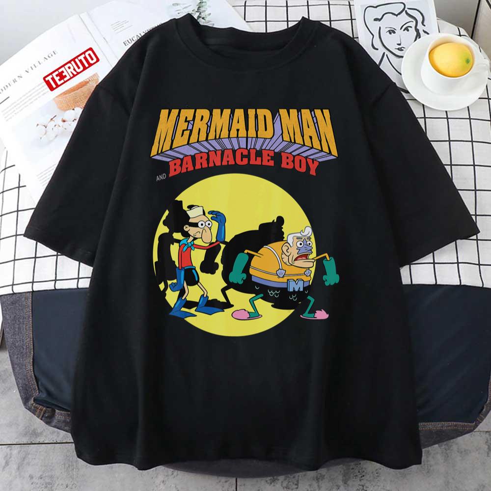 Nickelodeon Spongebob Mermaid Man Batman Comics Inspired Unisex T-Shirt