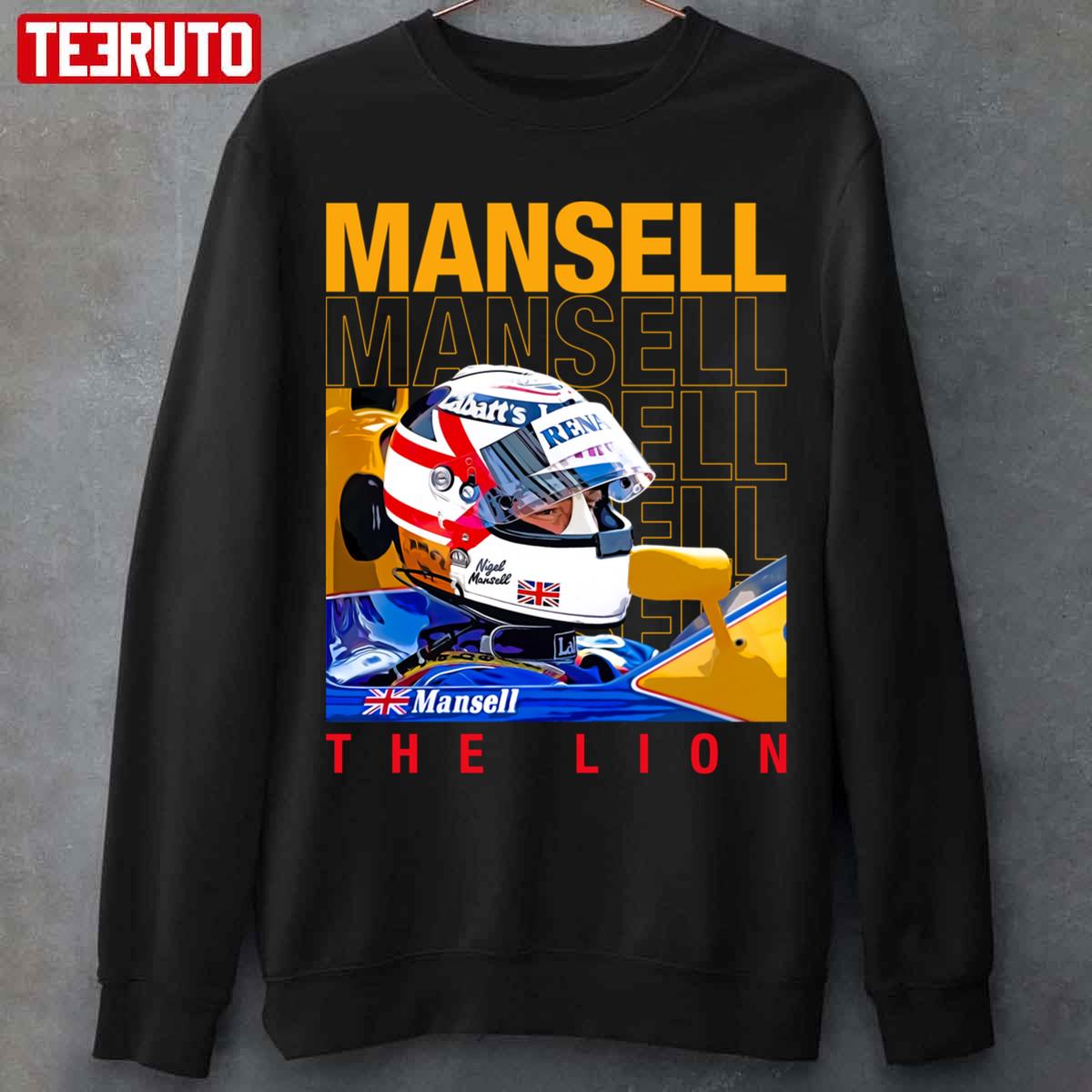 Nigel Mansell Helmet The Lion F1 Legend 1992 Unisex Hoodie Teeruto