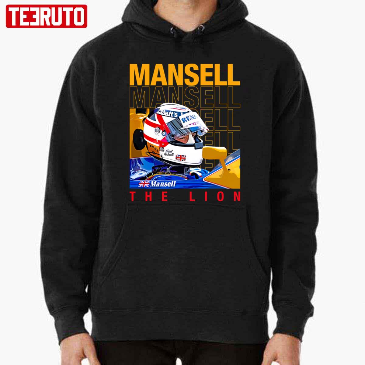 Nigel Mansell Helmet The Lion F1 Legend 1992 Unisex Hoodie